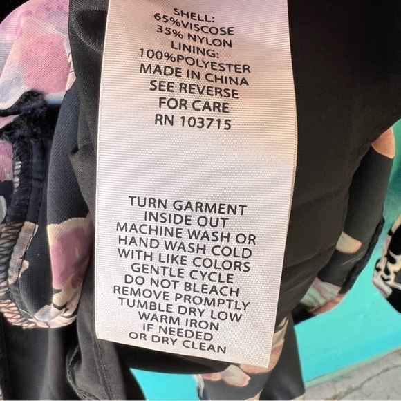 NANETTE LEPORE BLACK VELVET FLORAL BURNOUT LS BLOUSE BELL SLEEVES SIZE XS NWT - Picture 9 of 11